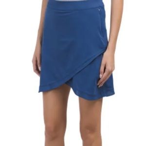 PETER MILLAR Women's Performance Laura Wrap Golf Skort Night Sky Blue MEDIUM NWT